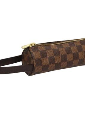 LOUIS VUITTON Damier Ebene GOLF CUP 1998 Golf Ball Case LV Auth BD1598M